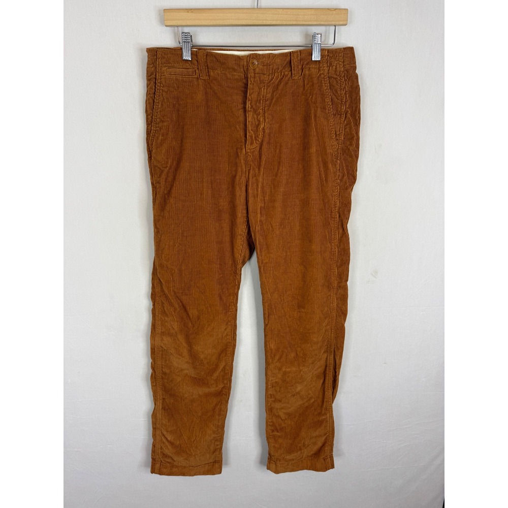 Lacoste Mens Straight Fit Corduroy Pants Tobacco Brown Organic Cotton Men 32x31